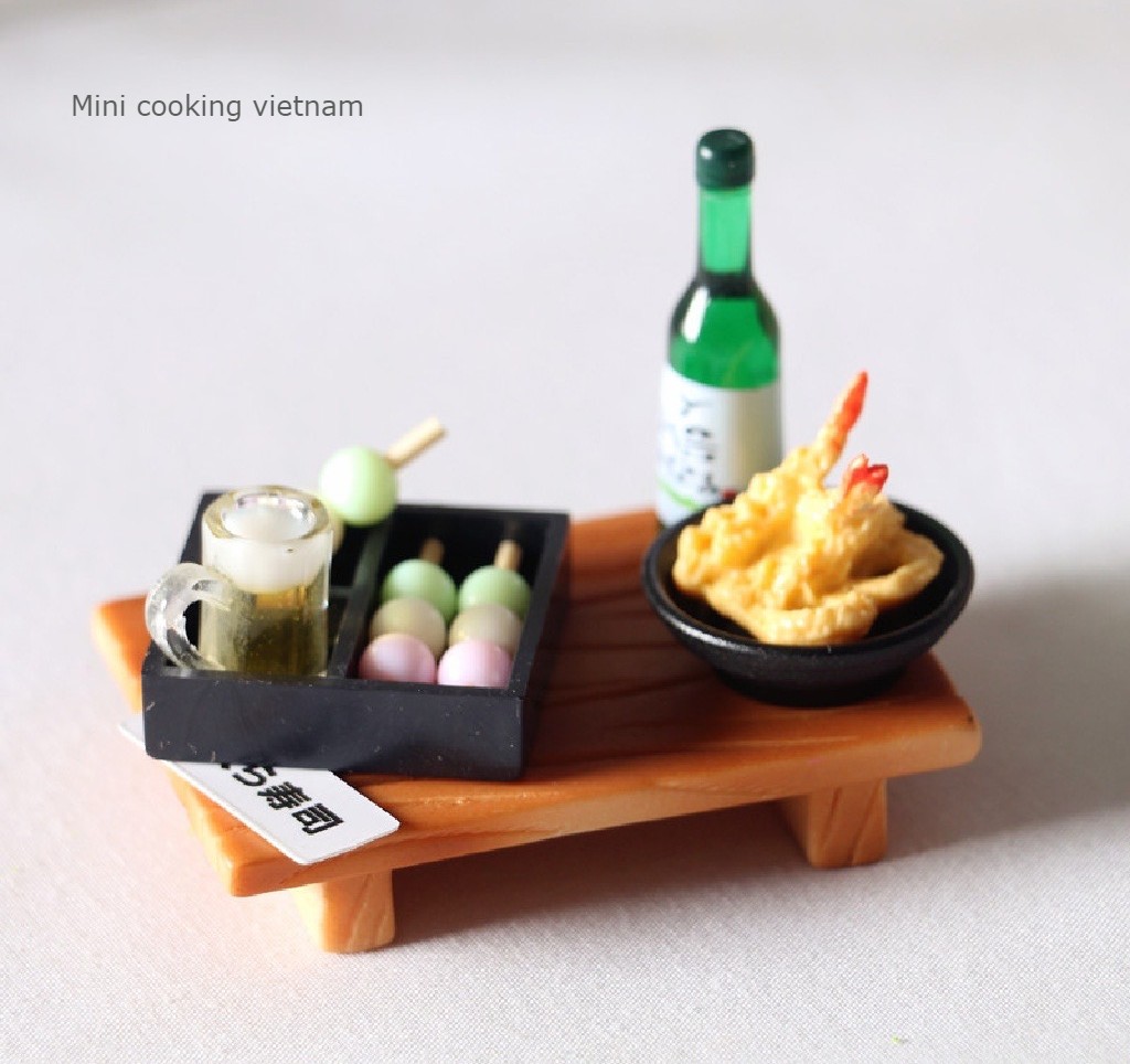 Mô hình Sushi tempura cho nhà búp bê / Mini cooking vietnam