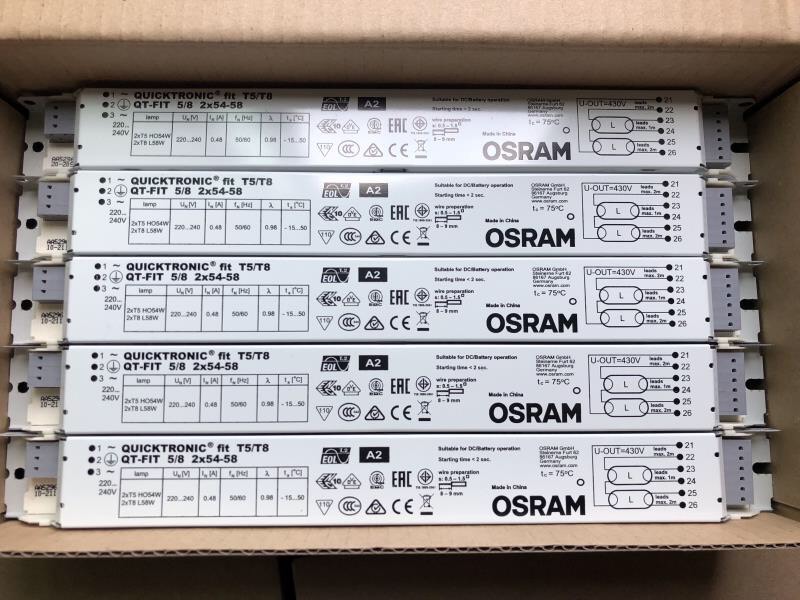 (SALE) Tăng phô ballast đôi cho bóng 55W OSRAM QT-FIT 5/8 2x54-58