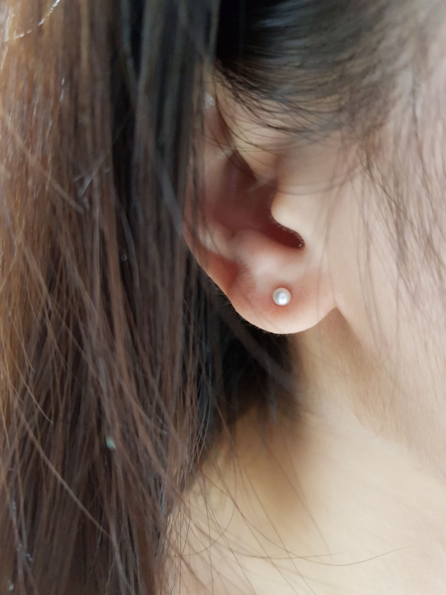 Nụ ngọc trai 3.5 ly ngọc trai nuôi nước ngọt chuôi bạc s925