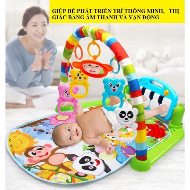 Thảm nhạc cho bé nằm chơi - Hàng loại to đẹp, Đồ chơi xúc xắc kèm đàn piano cho trẻ em