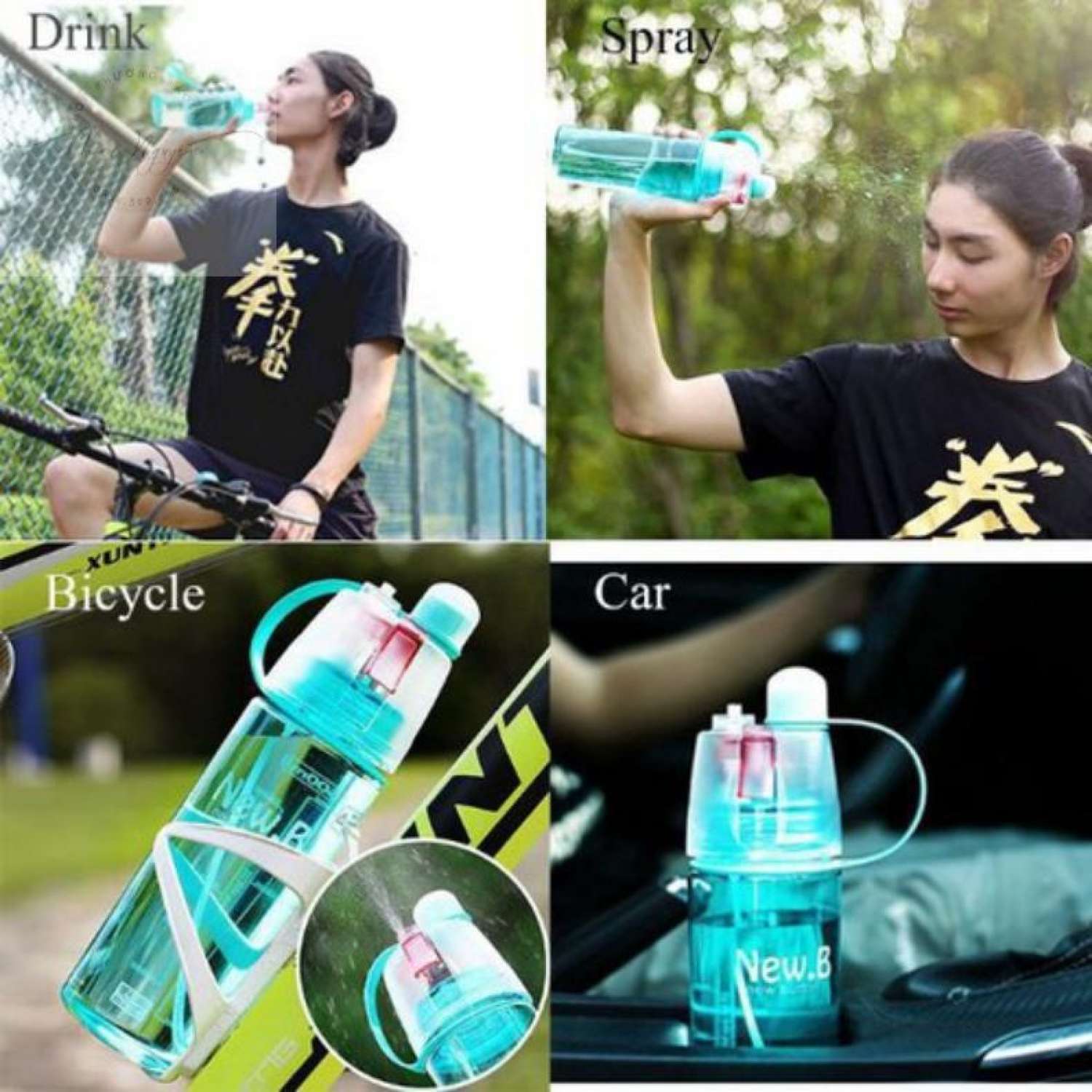 Bình nước thể thao phun sương 400ml-600ml