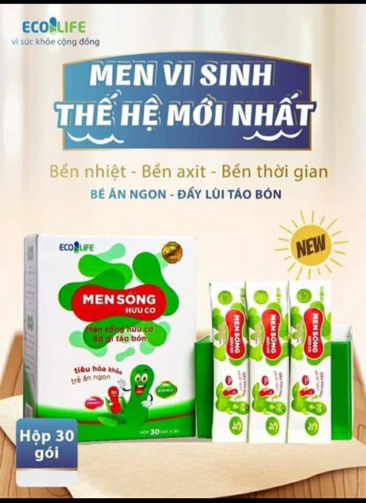 MEN SỐNG HỮU CƠ GIÚP BÉ HẾT TÁO BÓN, TIÊU CHẢY, HỖ TRỢ TIÊU HOÁ
