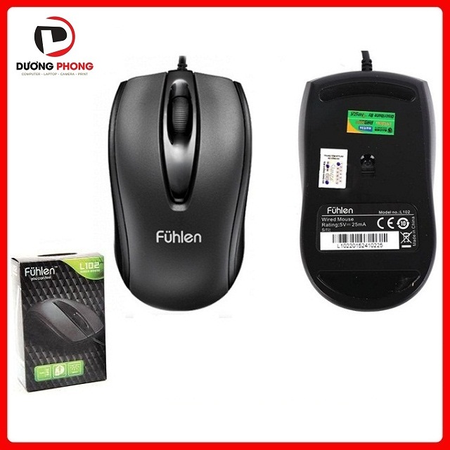 Chuột máy tính có dây Fuhlen L102 chuột wired quang chính hãng Tem Ninza Bảo Hành 24 tháng