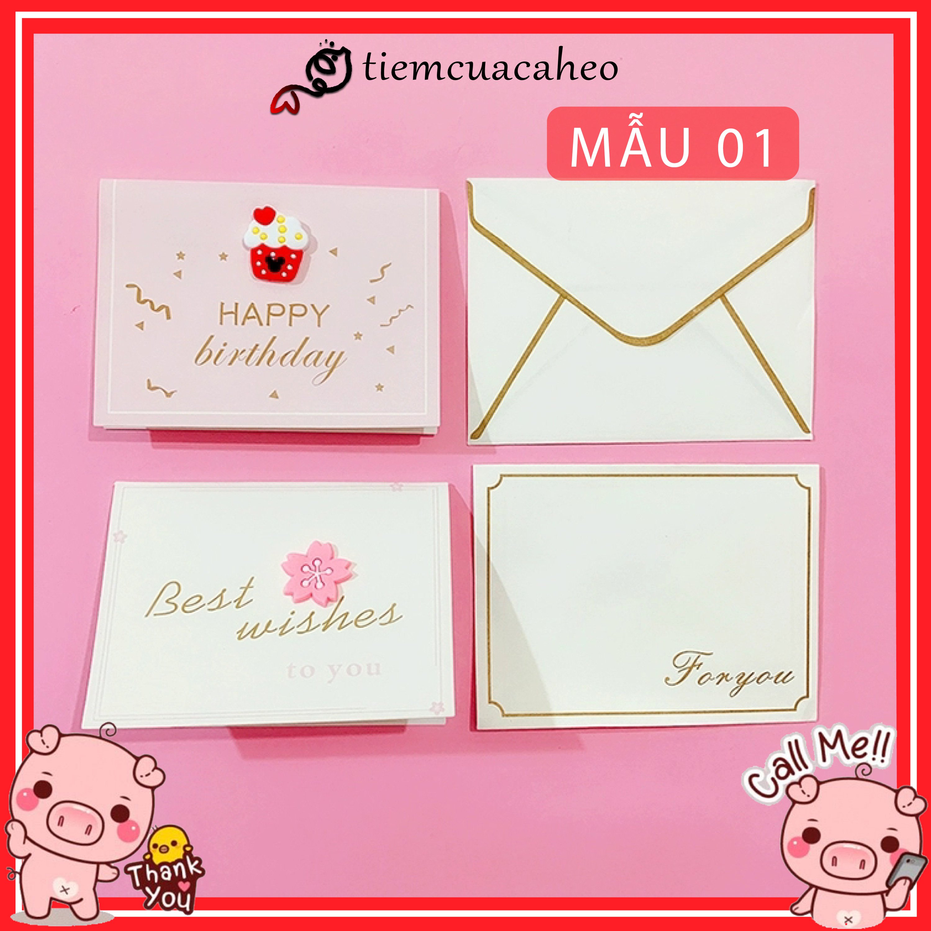 (Sẵn hàng Hỏa Tốc 2H HCM) Thiệp ghi lời chúc, giấy note mừng sinh nhật, quà tặng online dịp lễ, ngày kỷ niệm nhắn gửi yêu thương kèm phong bì