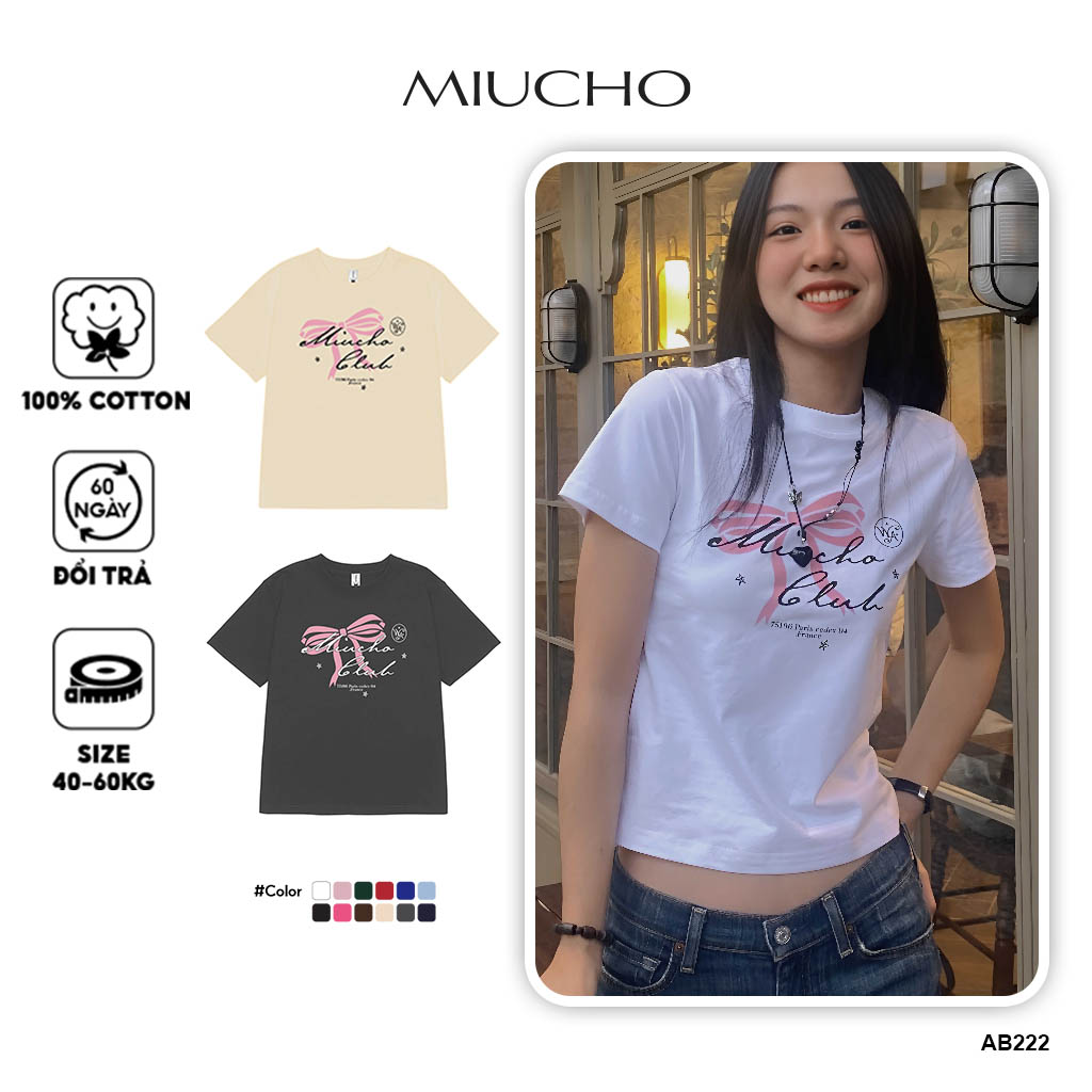 Áo baby tee AB222 Miucho in Graphic