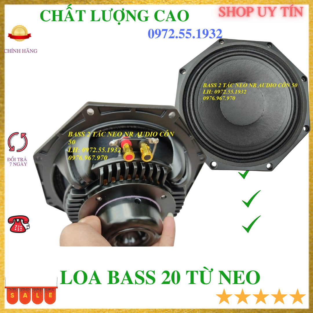 2 Chiếc loa bass 20 từ neo nr cao cấp côn 51 phần âm thanh thì cực đỉnh- - giá 2 loa