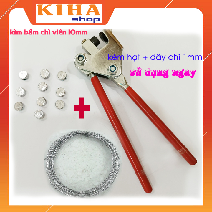 Kìm bấm kẹp chì niêm phong giá rẻ công tơ điện, đồng hồ nước, niêm phong hàng hóa KiHa Shop kèm hạt chì, dây chì sử dụng ngay