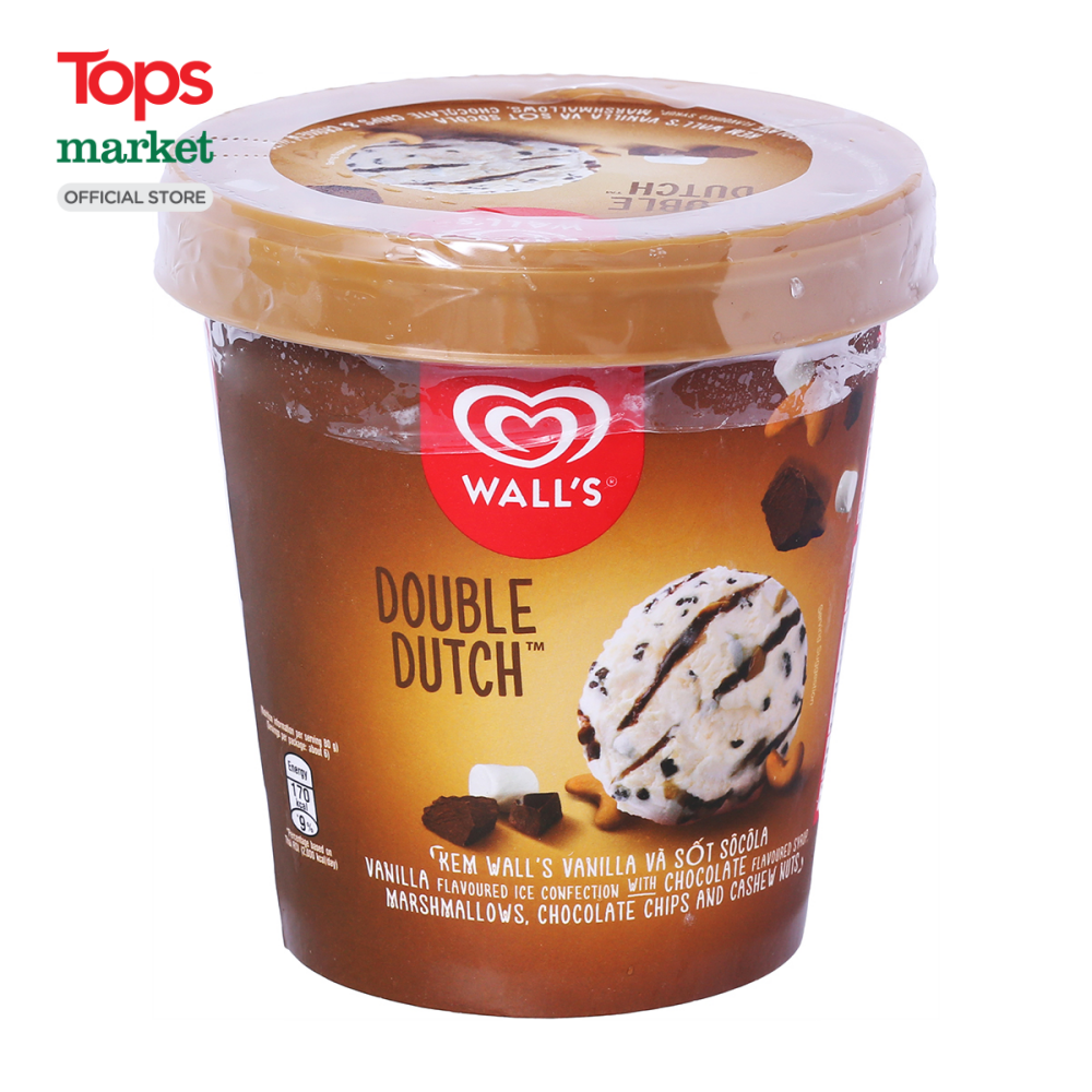 Kem Vani Sốt Socola Wall's Double Dutch 750ML - Siêu Thị Tops Market