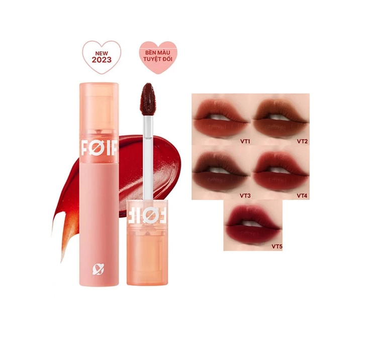 Son kem lì hàn quốc thuần chay, mịn mượt lâu trôi foif daily velvet tint 3g