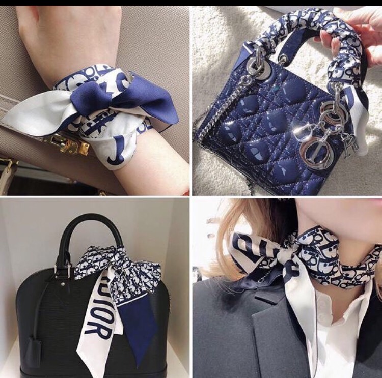 Khăn lụa thắt nơ cổ, khăn buộc túi xách, khăn buộc cổ áo đa năng
