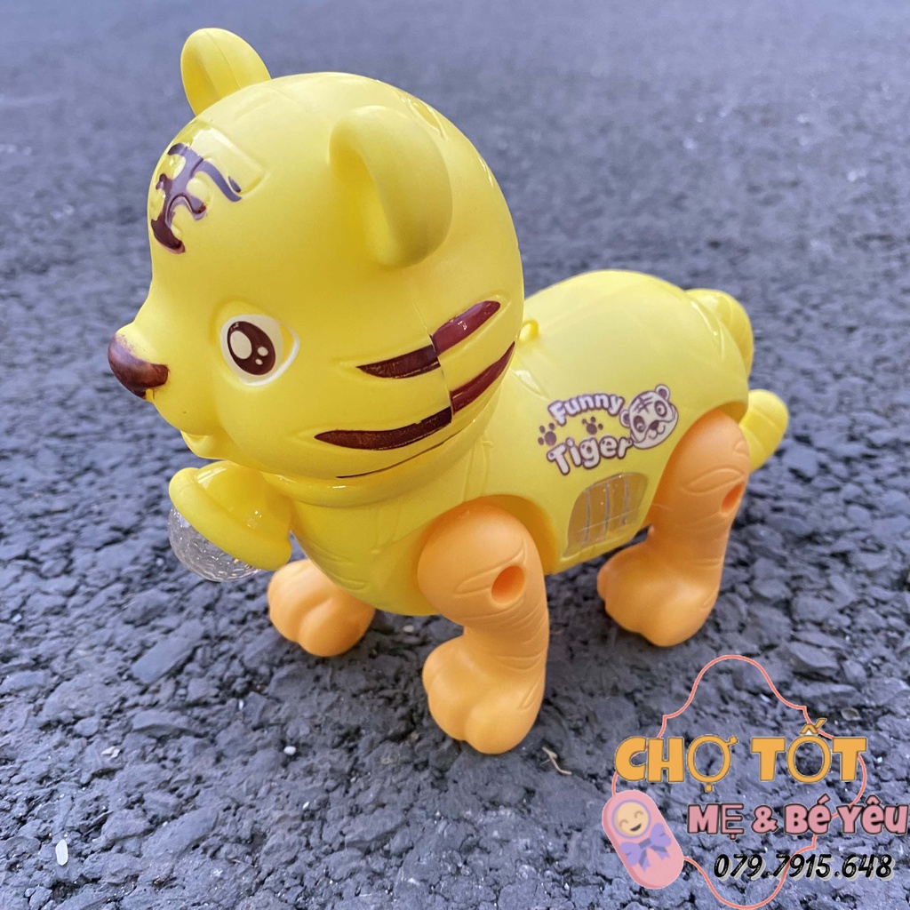 Đồ chơi con cọp chạy pin có đèn và nhạc