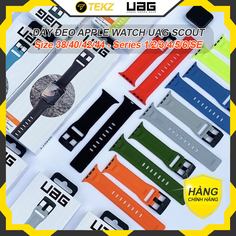 Dây Đeo Apple Watch UAG SCOUT, Chống Bẩn Siêu Đẹp, Siêu Mềm dành Cho Apple Watch Series 7/6/SE/5/4/3/2/1