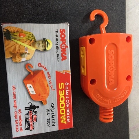 Ổ cắm 2 cửa SOPOKA siêu chịu tải đến 3000w - không dây