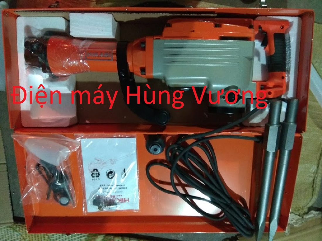 Máy đục bê tông hikari pk01-65, 2200w made in thái lan dây đồng chịu nhiệt độ, chữ hikari đúc nổi.