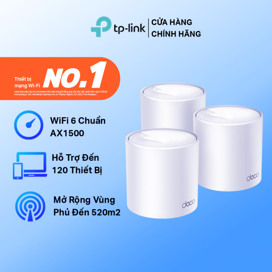 Hệ thống mesh wifi 6 ax1500 tp-link deco x10