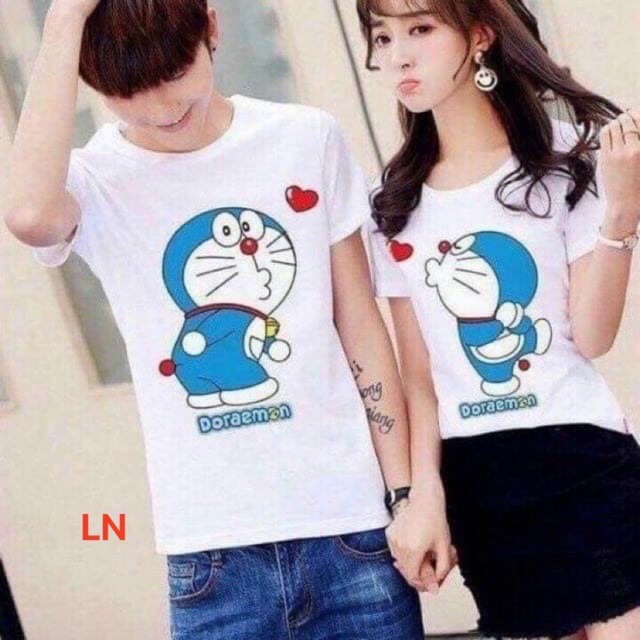 Áo Cặp Đôi Nam Nữ Chất Liệu Cotton Và Tixi Mềm Mát Mịn, Áo Đôi Tình Yêu Phong Cách Teen Hàn Quốc-KIỀU ANH FASHION-Áo đôi ĐÔ RÊ thổi tim DAN876