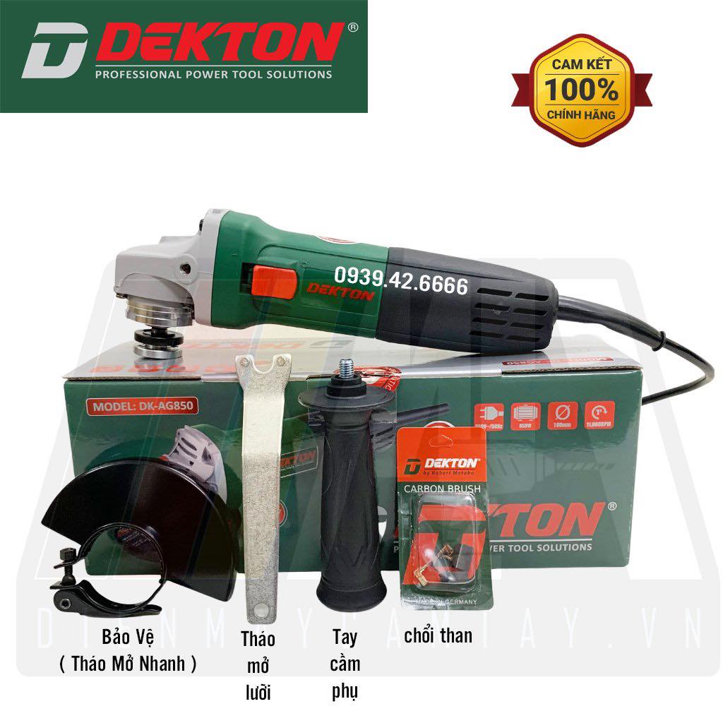 Máy mài góc 100mm chính hãng Dekton Model DK-AG850 công suất 850W giá tốt