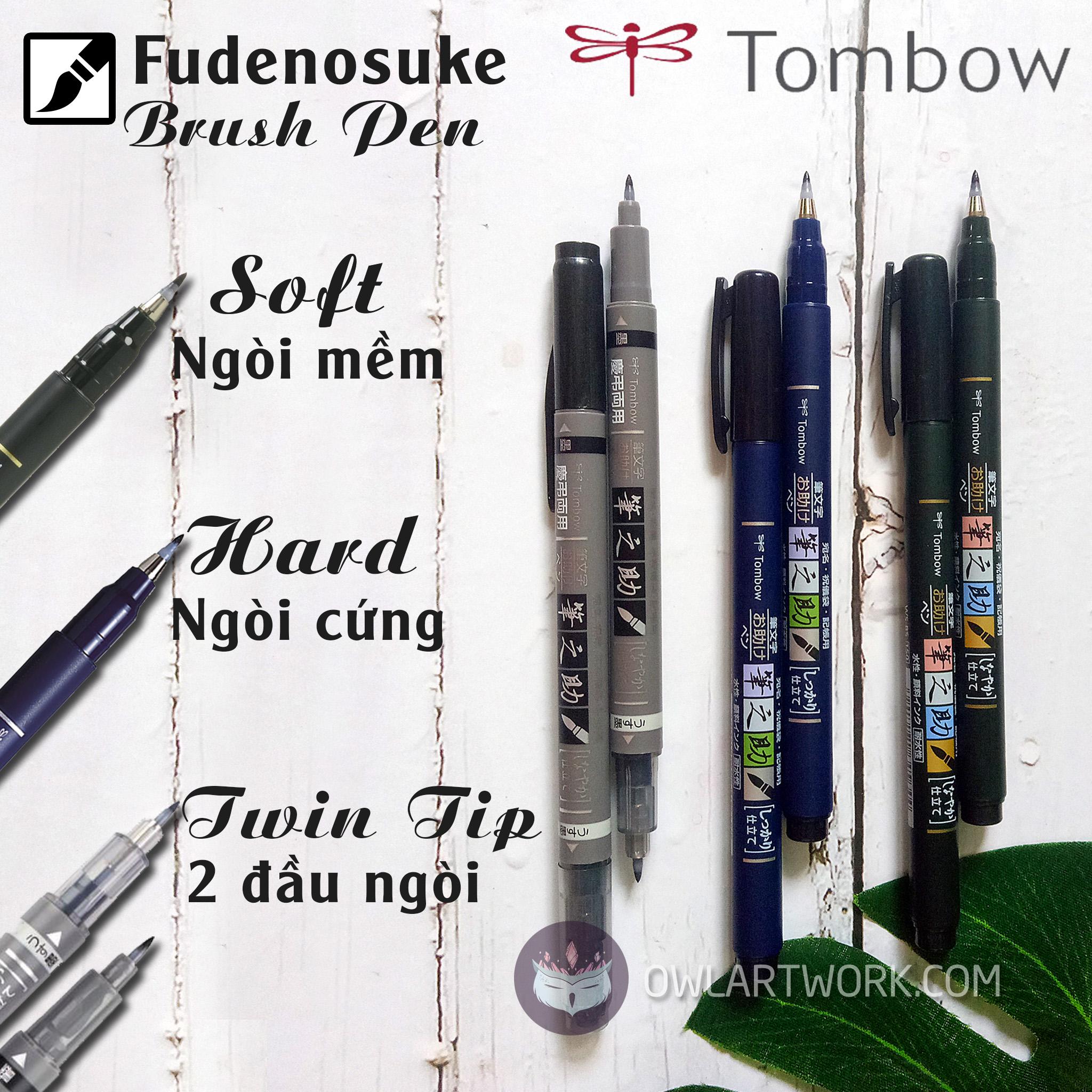 [HCM]Bút Viết Thư Pháp Tombow Fudenosuke - Calligraphy - Brush Lettering