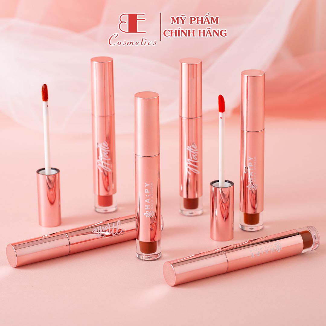 [MUA 1 TẶNG 1]- Son kem lì siêu mịn siêu bán màu lâu trôi 3.5g, Son kem lì 24h, Son tint, Son môi, Son chính hãng cao cấp (SM0001) Ebi Cosmetics