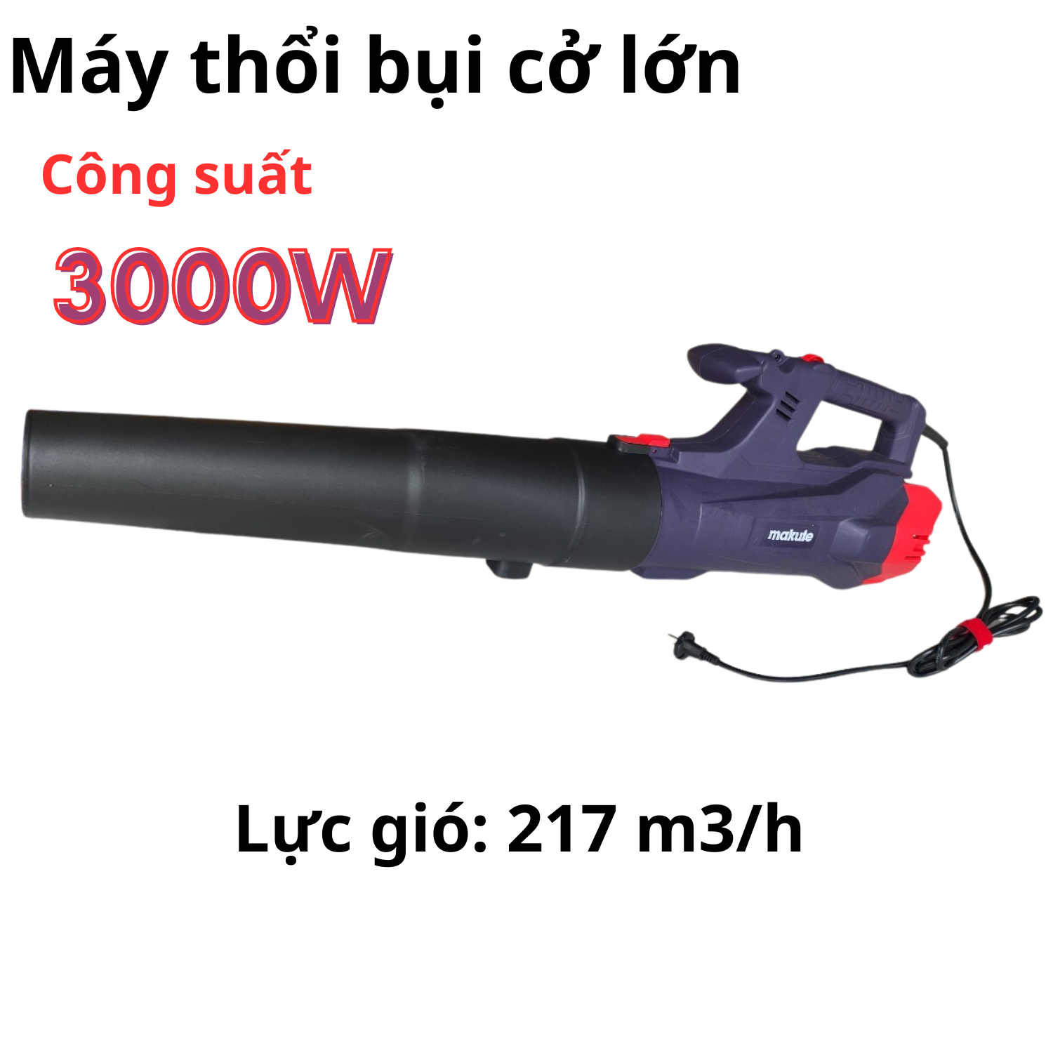 Máy thổi bụi 3000 w makute pb111 - thổi lá cây - thổi công nghiệp