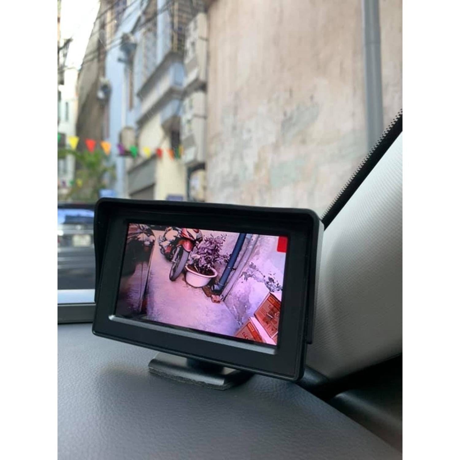 Camera cặp lề ô tô - combo màn hình 4.3 lcd - camera căn lề không cần khoan gương