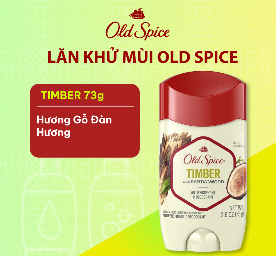 Lăn khử mùi Old Spice - Timber Hương Gỗ đàn hương 73g