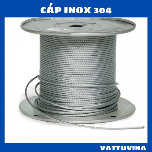 10 mét cáp inox 304 1.5mm, 2mm, 3mm, 4mm - vattuvina