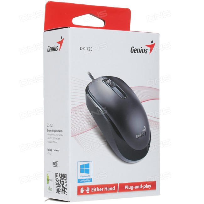 CHUỘT MÁY TÍNH CÓ DÂY GENIUS DX-125 ĐEN