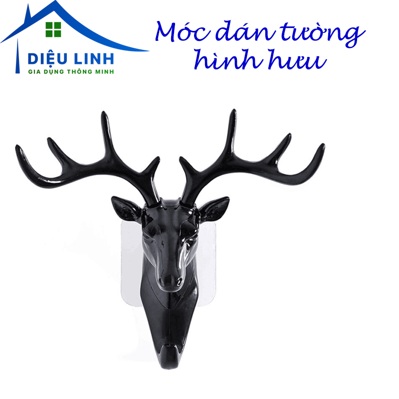 Móc dán tường hình hưu, Móc Treo Đồ, Quần Áo Dán Tường Siêu Dính Hình Đầu Hươu Gắn Tường, Sau Cửa Thông Minh Móc Treo Đồ Gắn Tường Hình Hươu Chịu Lực Cao dieulinhshop
