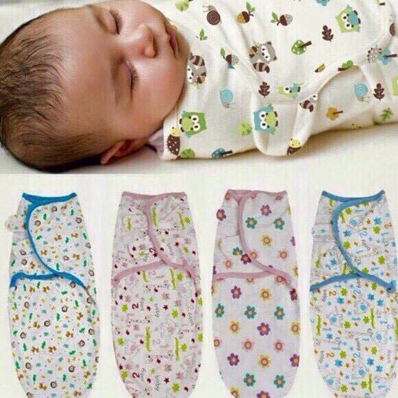 Ủ kén xô sơ sinh, ủ kén cotton mùa hè cho bé trai, bé gái họa tiết nhiều màu dễ thương cho bé.