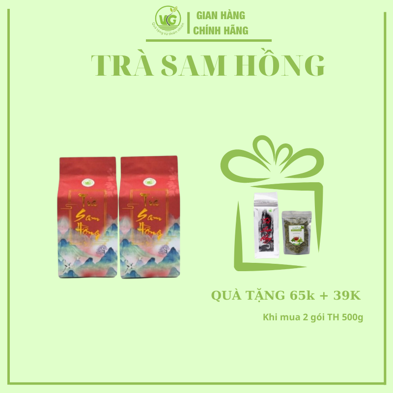  Trà Sam Hồng THƯỢNG HẠNG mua 2 gói 500gr tặng 1 gói trà sam hồng nhỏ và 1 gói trà cỏ ngọt nhỏ  trà sâm hồng thanh lọc mát gan  ngủ sâu giấc  tra sam hong giảm đau dạ dày diệt khuẩn hP 
