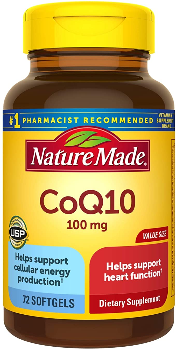 Viên uống hỗ trợ tim mạch coq10 nature made coq10 100mg 72 viên
