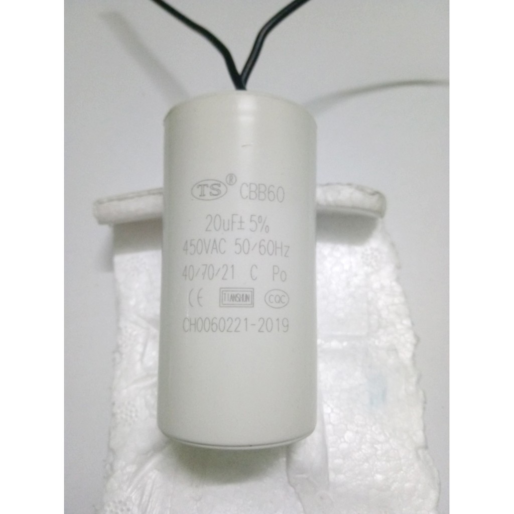 Phụ kiện máy giặt - 2 tụ điện khởi động máy giặt cbb60 450v 4uf 20uf
