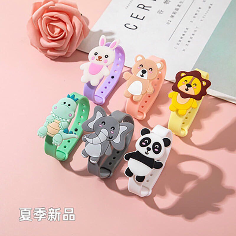 Vòng đeo tay chống muỗi, vòng đeo tay silicon có khóa chống muỗi phát sáng cho trẻ em đồng hồ vòng đeo tay đuổi muỗi nhấp