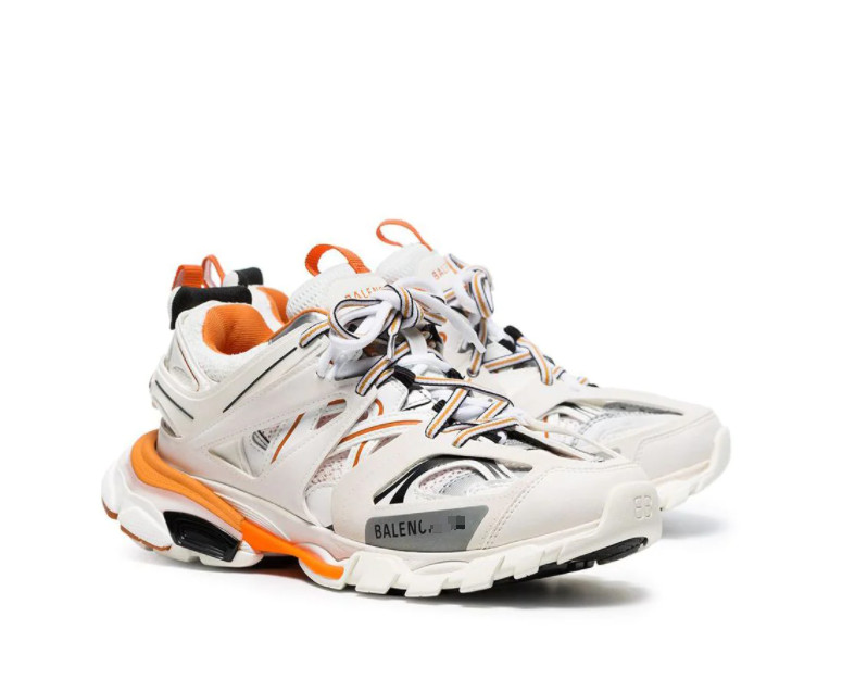 Giày thể thao sneaker nam nữ balen track 3.0 trắng cam