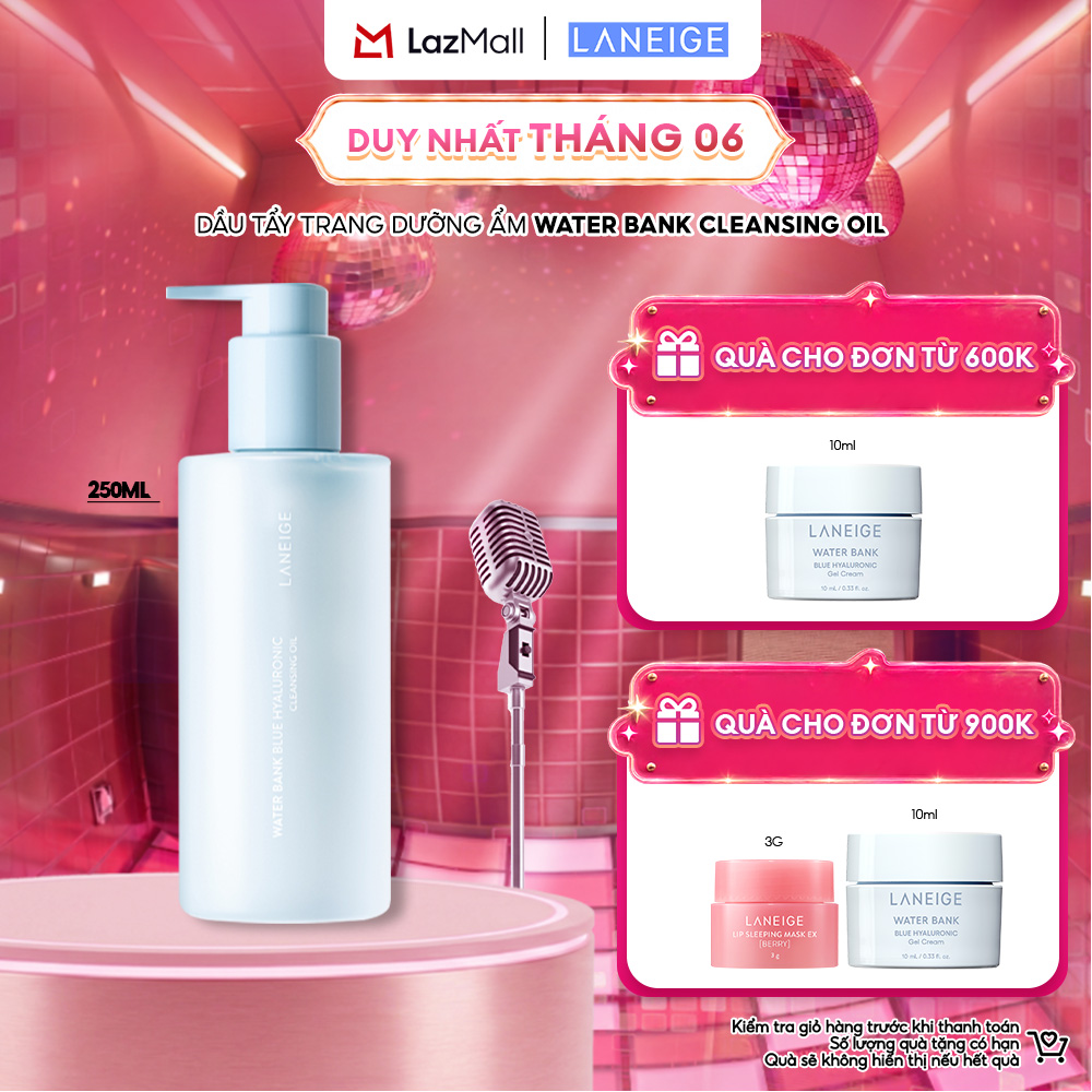 Dầu Tẩy Trang Dưỡng Ẩm Làm Sạch Sâu Laneige Water Bank Blue HA Cleansing Oil 250ML