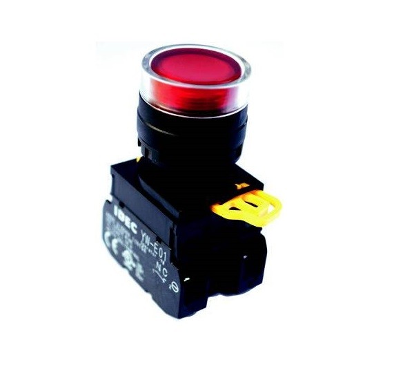 Nút nhấn IDEC có đèn loại phẳng YW1L-MF2E10QM3 bộ 3 chiếc Đỏ, Vàng, Xanh tiếp điểm 1NO - YW1L-MF2E10QM3 3c