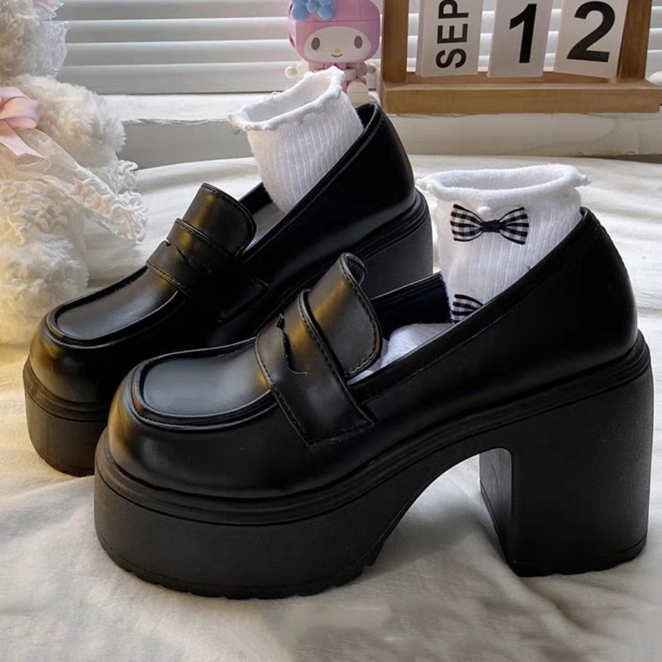 LOẠI 1 Giày LOLITA đế cao 9p oxford LOAFER  lười Nữ Da Bóng, Da Lì ulzzang phong cách Hàn quốc mary cá tính năng động