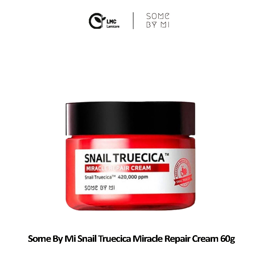 Kem dưỡng hỗ trợ cải thiện sẹo, phục hồi da ốc sên some by mi snail truecica miracle repair cream 60g