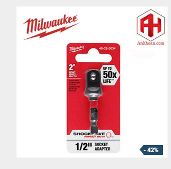 Milwaukee 48-32-5034 đầu chuyển vít sang Bulong 1/2in