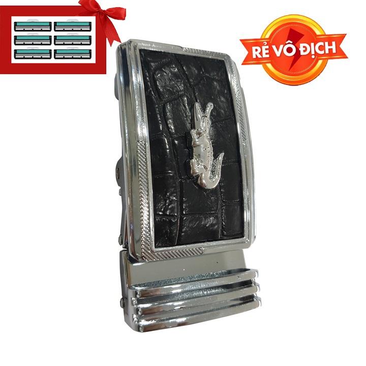 [HCM]Đầu khóa tỳ dây lưng da cá sấu Ruby Luxury tặng kèm 6 lưỡi dao cạo râu kép trị giá 60.000 đ