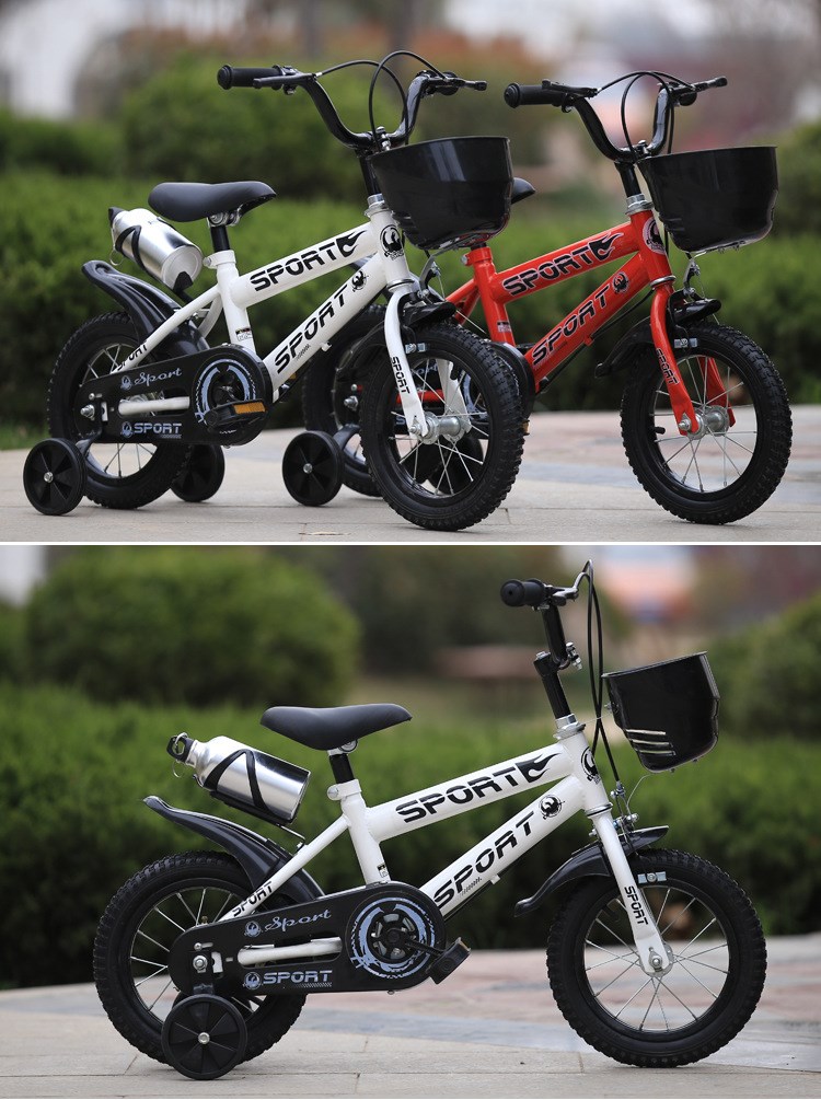 Xe đạp trẻ em SPORT có bánh phụ, 2 - 5 tuổi, vành nan 12inch, xe đạp thể thao