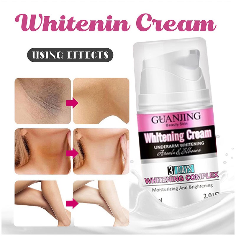 Kem trị thâm nách vùng bikini kem trị thâm nách nữ Kem dưỡng trắng da GUANJING 60ml, giảm thâm nách, khử mùi hôi, làm sáng da body. Làm trắng và khử mùi hôi nách, trị thâm nách, thâm đầu gối khuỷu tay