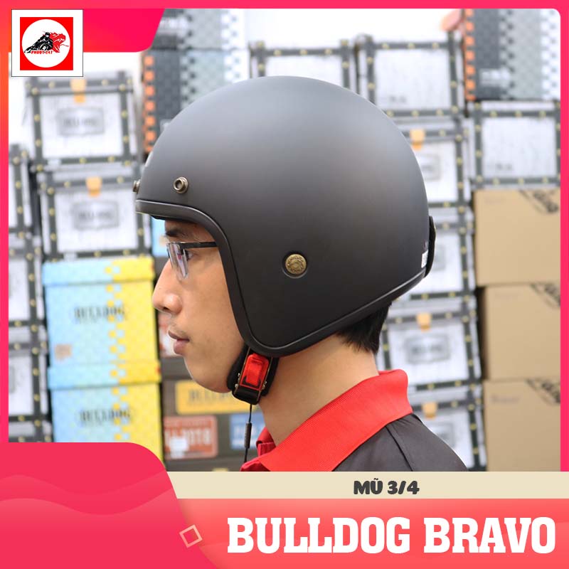 Nón bảo hiểm 3/4 Bulldog Bravo
