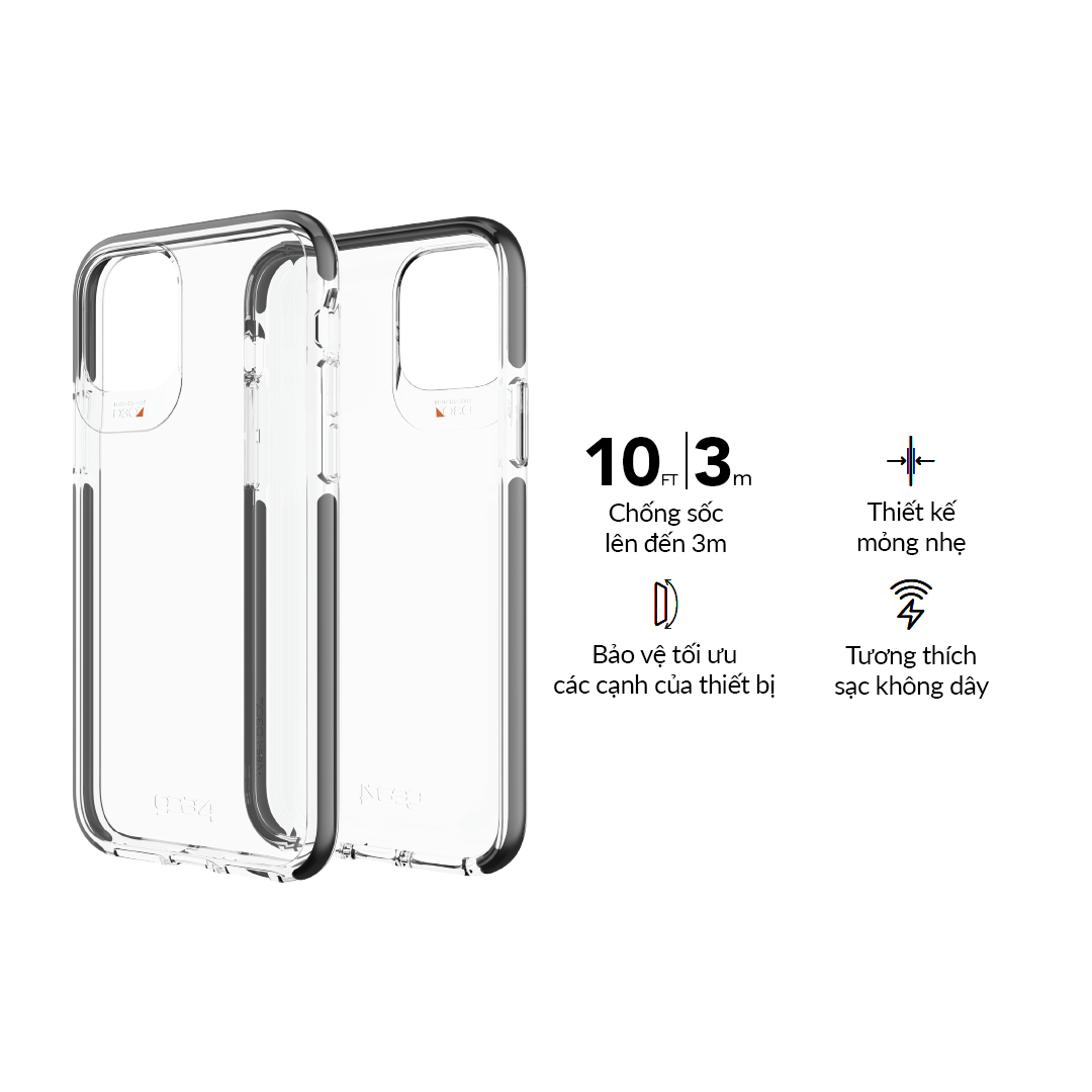 Ốp Lưng Chống Sốc siêu mỏng, bảo vệ 3 lớp GEAR4 D3O Piccadilly 4m cho iPhone 11 pro