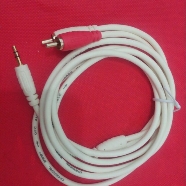 Dây tín hiệu av 3.5mm ra 2 bông sen dài 3m kết nối tivi wifi với amply hoặc loa kéo - chui sắt siêu bền