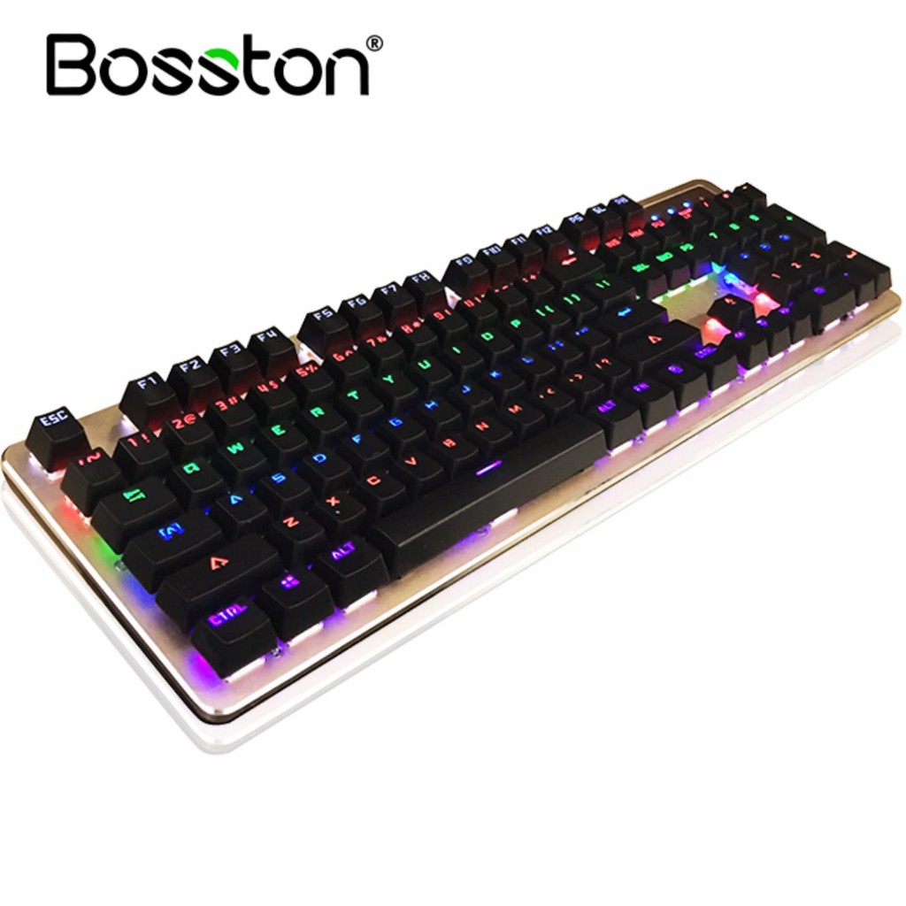 Bàn phím máy tính chuyên game boston 916 phim cơ led rgb usb chính hãng keyboard cổng usb bàn phím dành cho chuyên game