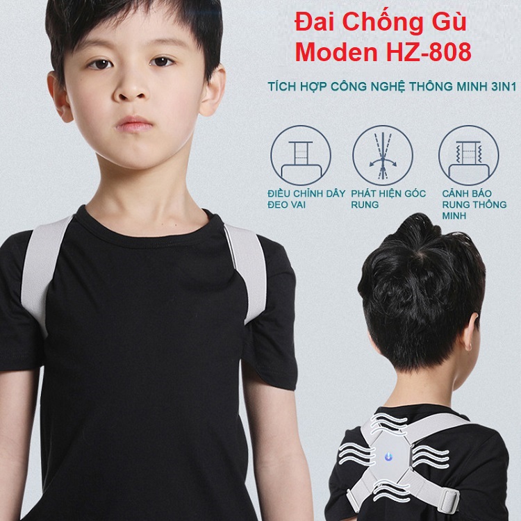 Đai chống gù lưng trẻ em, Đai gù nắn chỉnh tự động, Đai chỉnh gù lưng thông minh, đai trống gù - Thiết Bị Chống Gù - Bảo Hành 12 Tháng