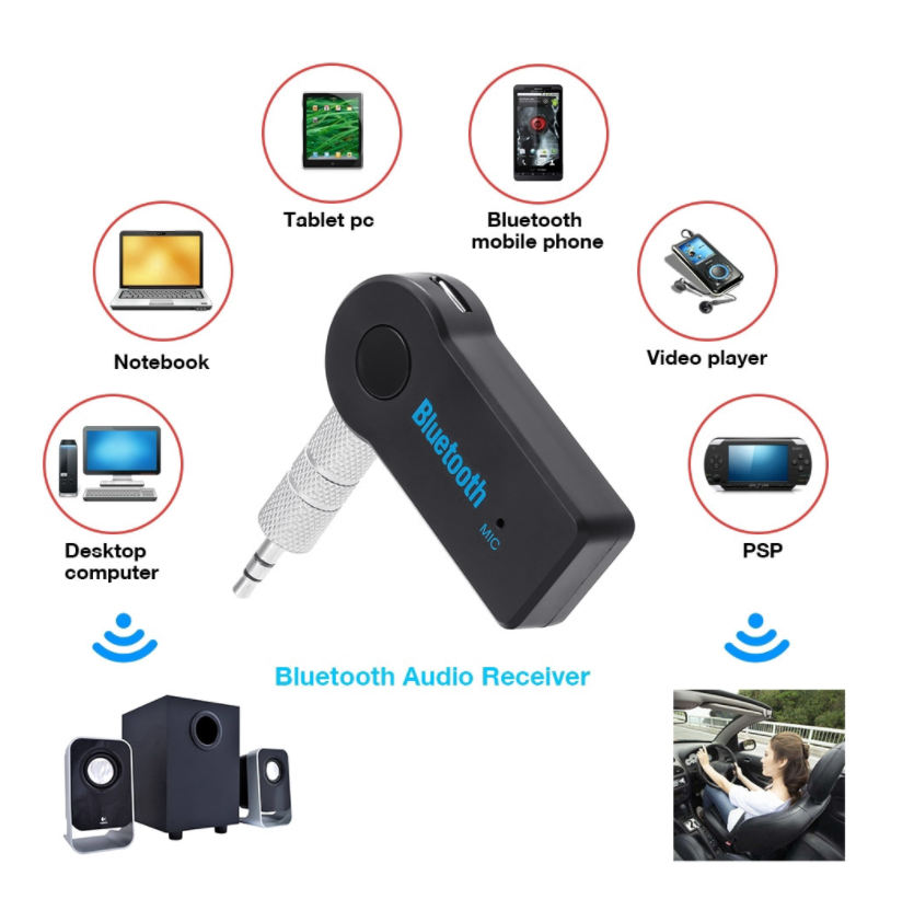 Usb bluetooth cho xe ô tô, bộ thu bluetooth không dây 3,5MM kết nối dàn âm thanh cho xe hơi amply, loa Car Bluetooth - Phụ Kiện Đồ Chơi Ô Tô Xe Hơi EUNOIA
