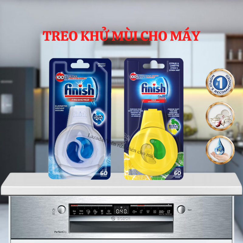 Viên treo khử mùi diệt khuẩn trong máy rửa bát máy rửa chén Finish hương chanh soda